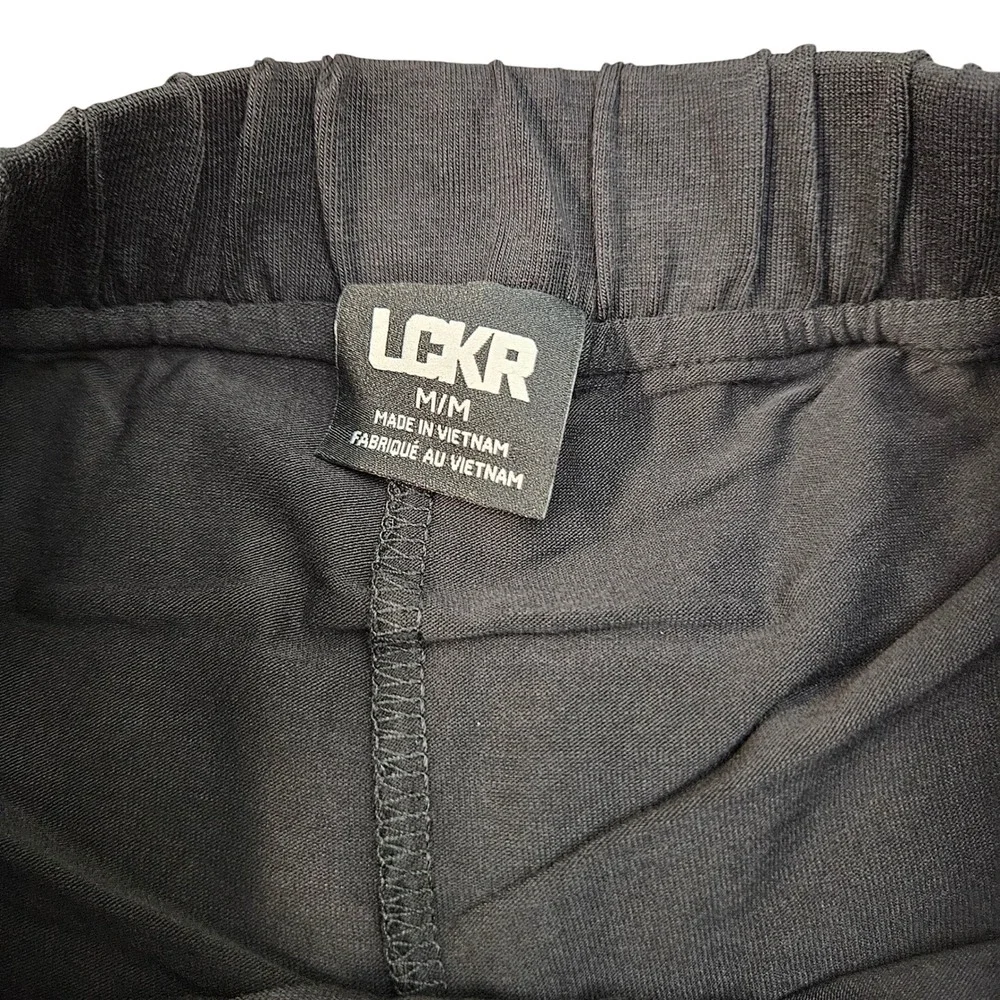 LCKR Tiered Ruffle Skort Girls Medium Black Jersey Knit Active Athleisure‎ Skirt